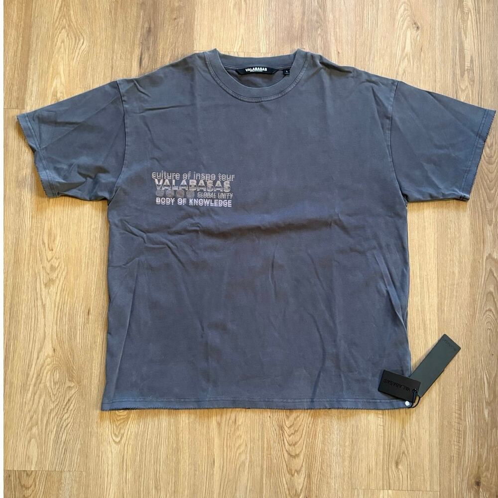 Heavyweight Valabasas Blessed Oversized Tee Large Vintage Grey NWT